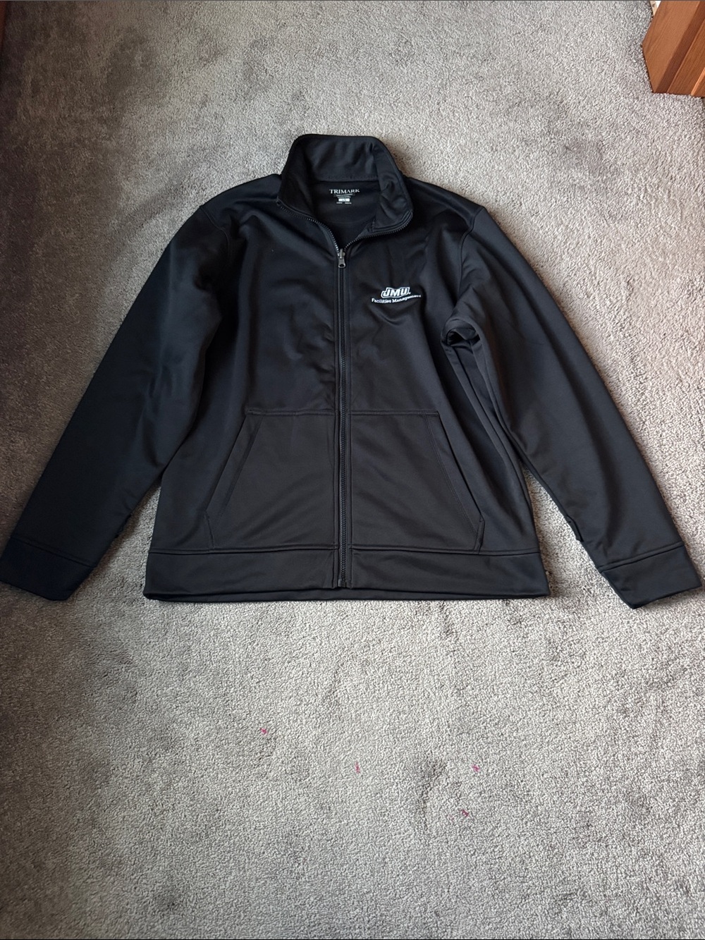 Trimark JMU Facilities Management Black Full Zip Performance Jacket SIZE L